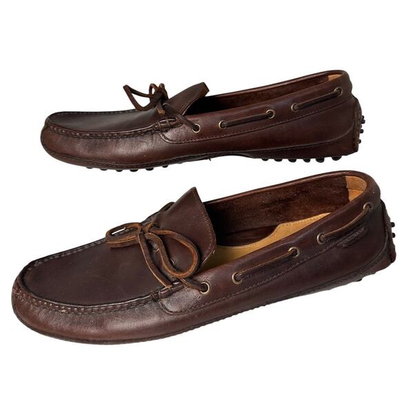 Cole Haan Grant Canoe Camp Moc Mens Sz 8 M Slip On Loafer Moro Brown Leather EUC - Picture 8 of 16